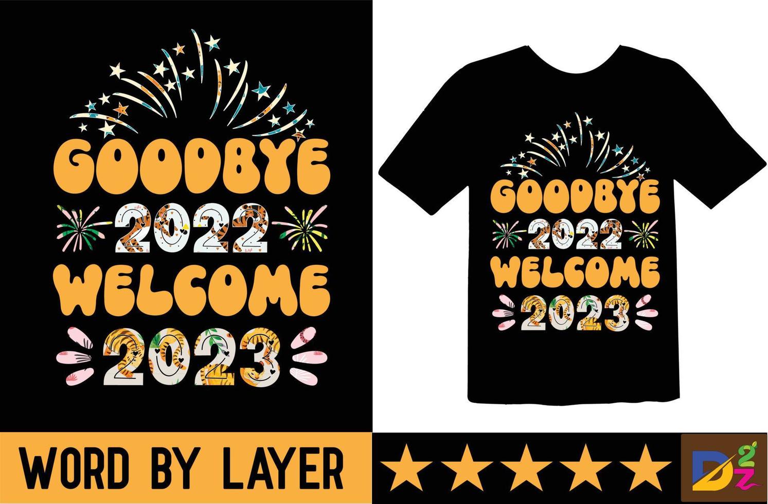 Happy new year svg t shirt design vector
