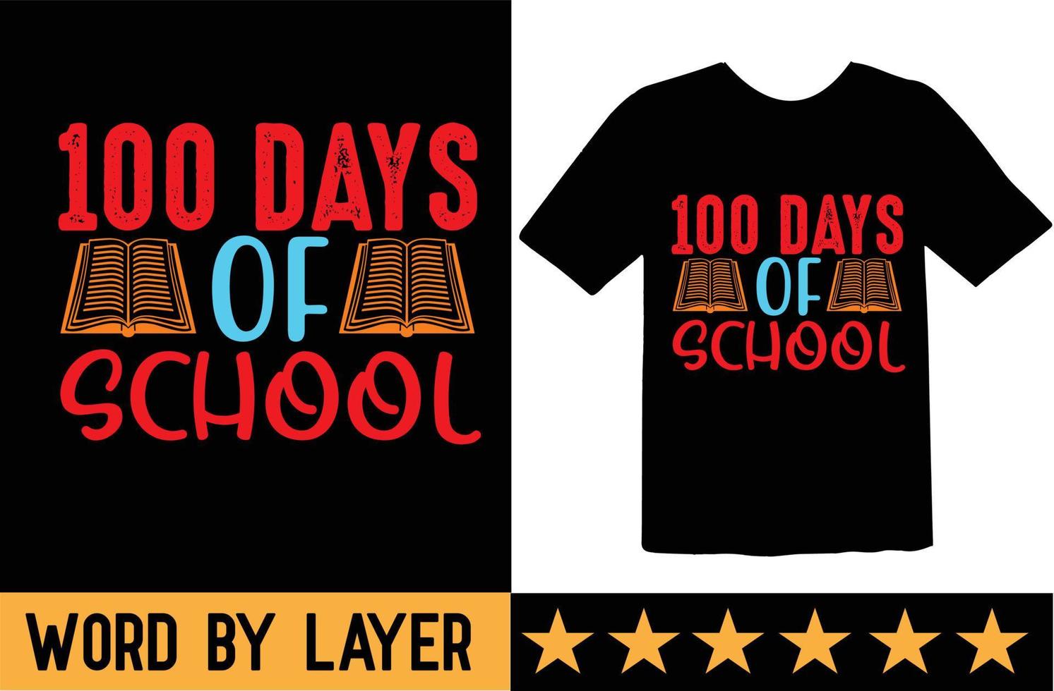 100 days of school svg t shirt design vector