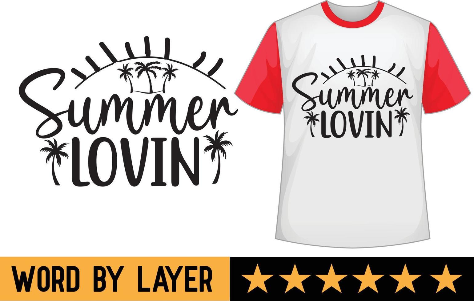 verano amando svg t camisa diseño vector