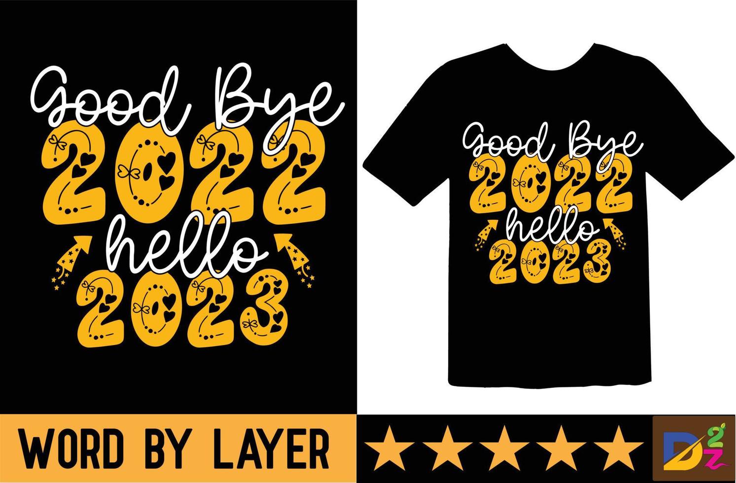 Happy new year svg t shirt design vector