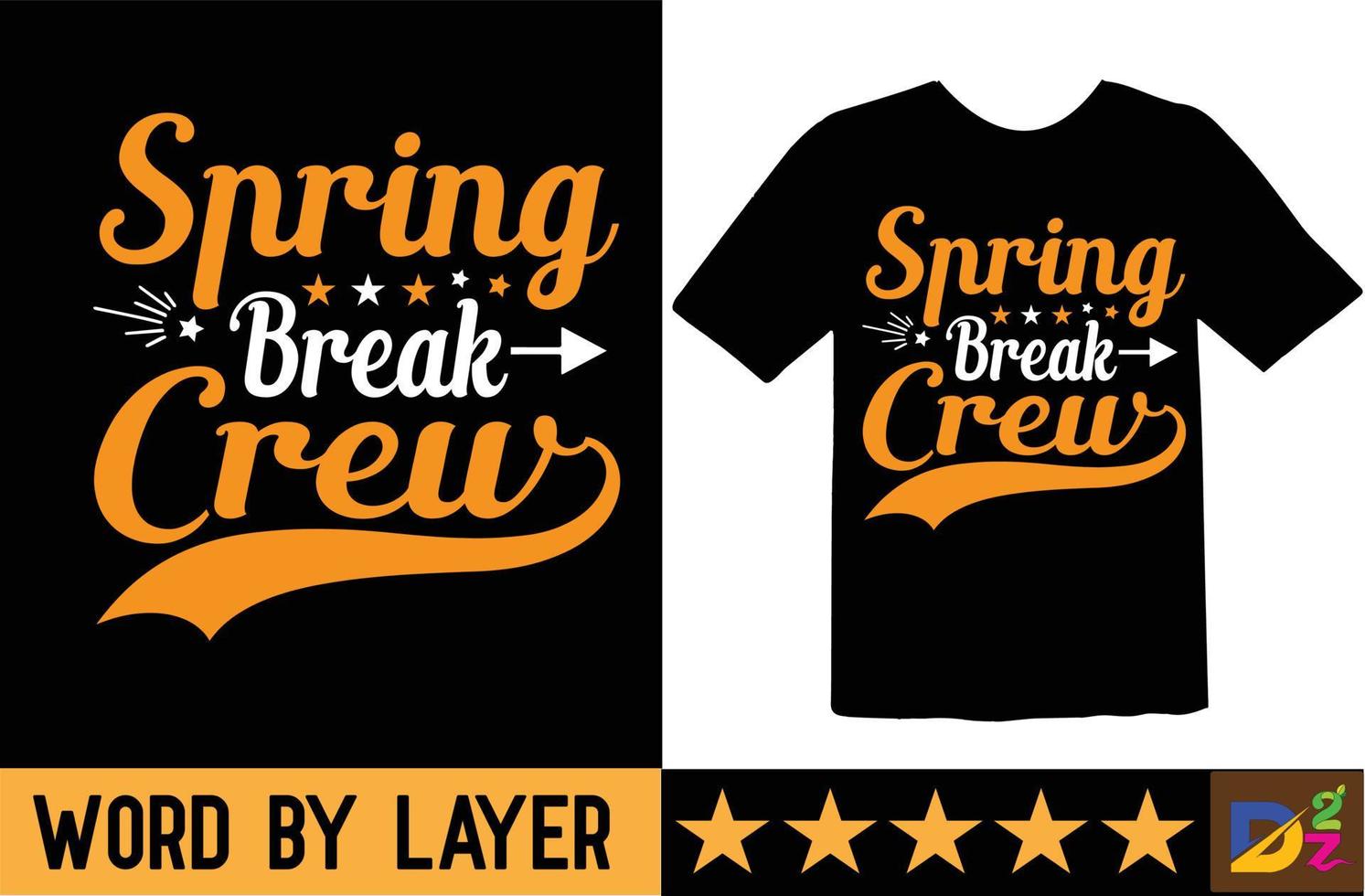 Spring break crew svg t shirt design vector