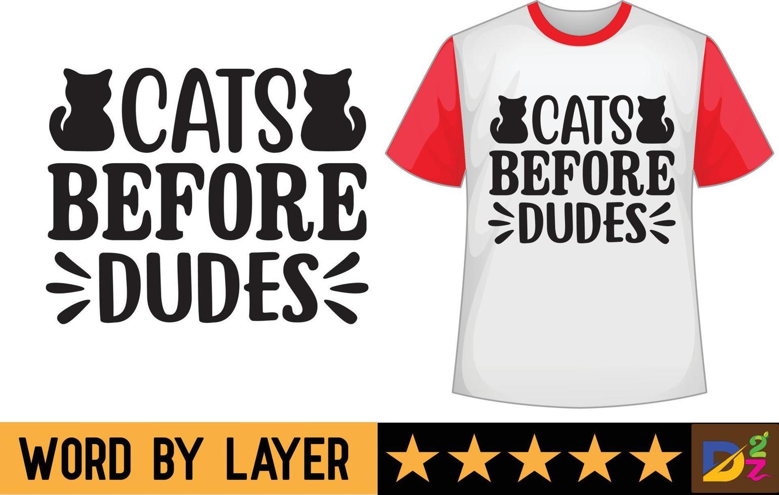 gatos antes de tipos svg t camisa diseño vector