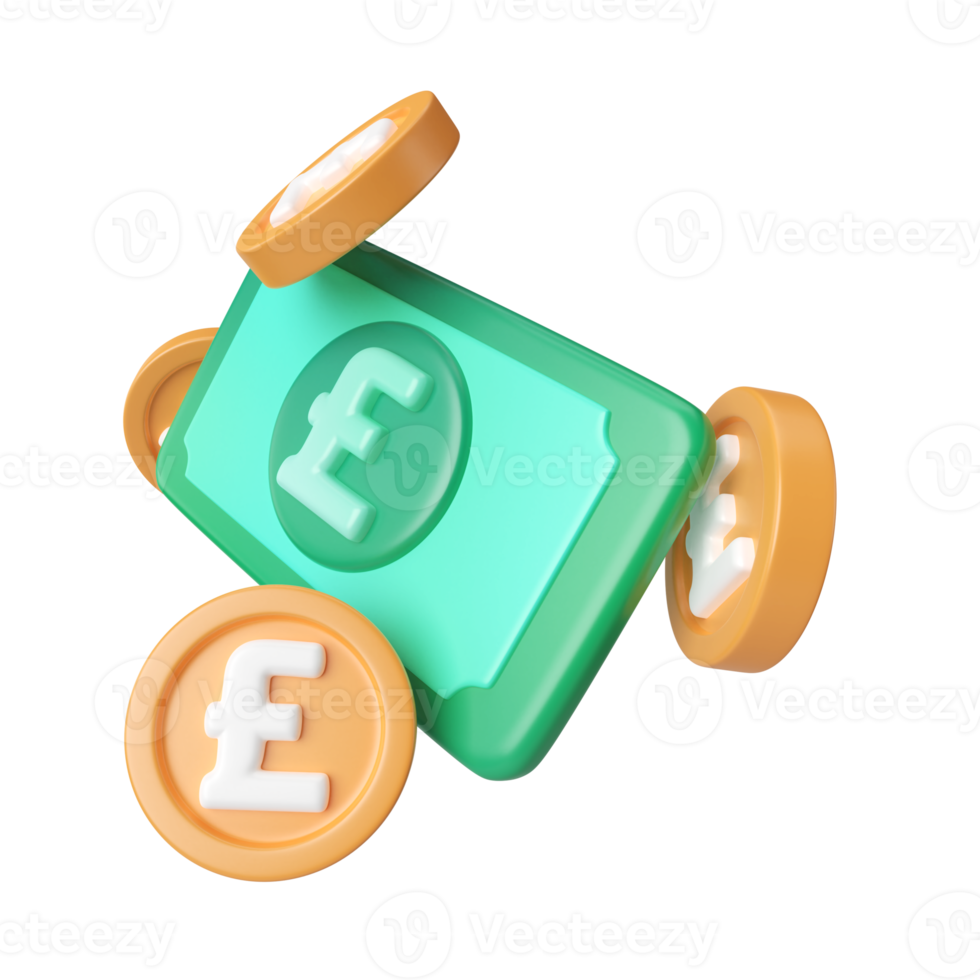 Pound Money 3D Illustration Icon png