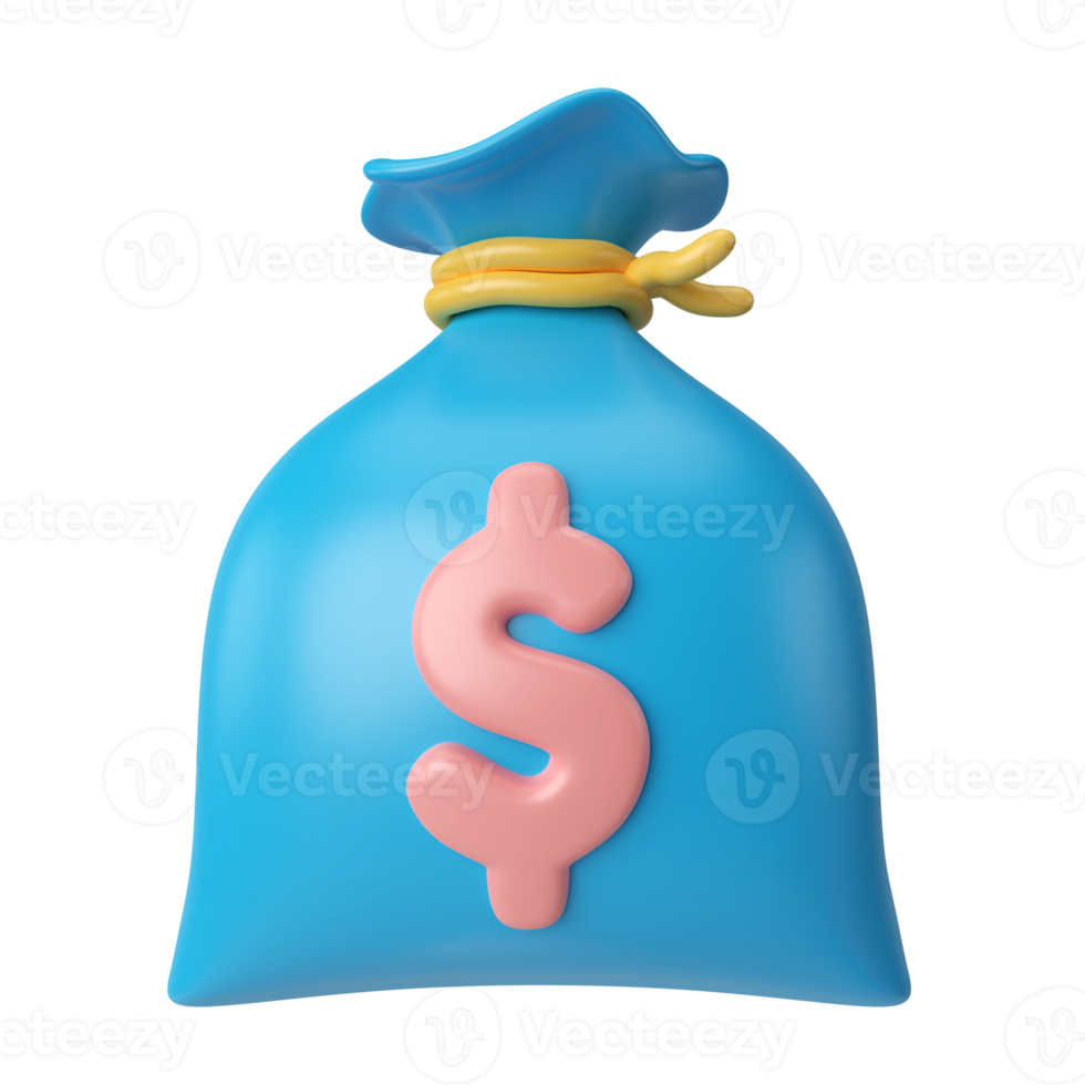 Money Bag 3D Illustration Icon png