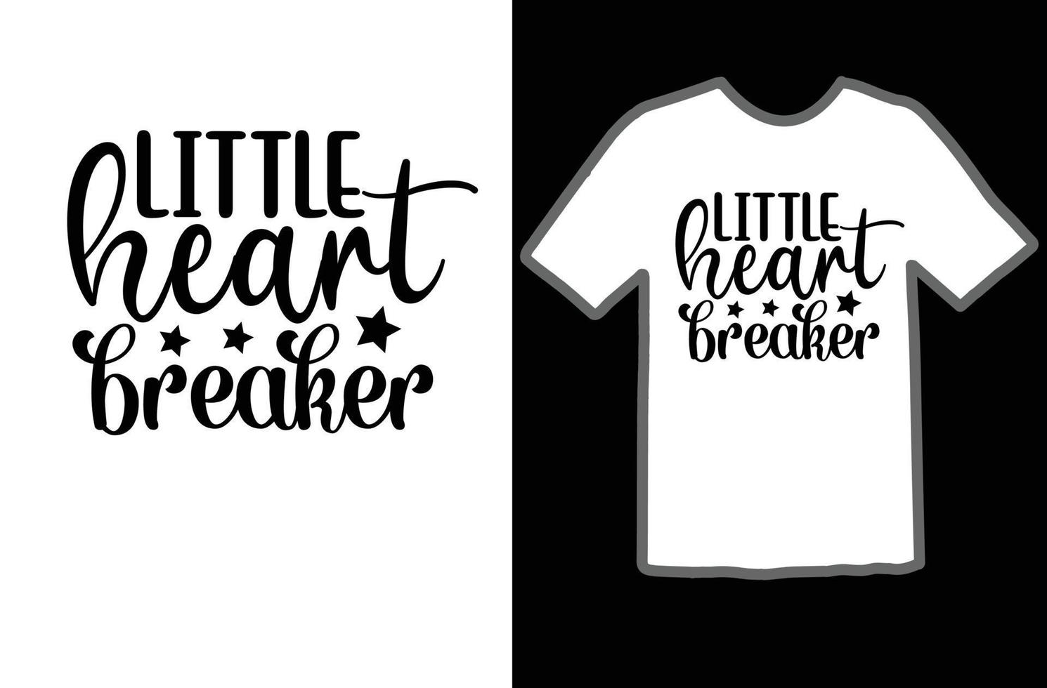 Little heart breaker svg t shirt design vector