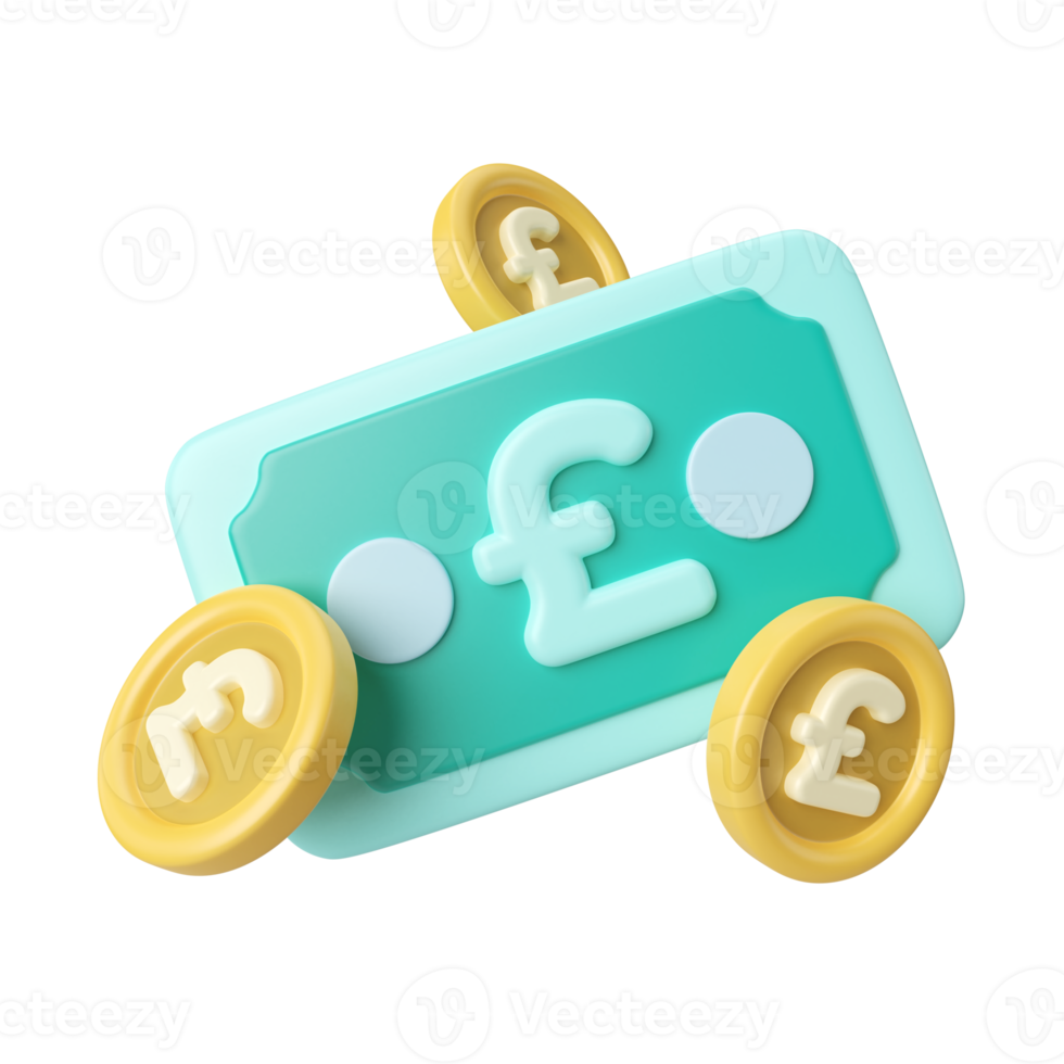 Pound Money 3D Illustration Icon png