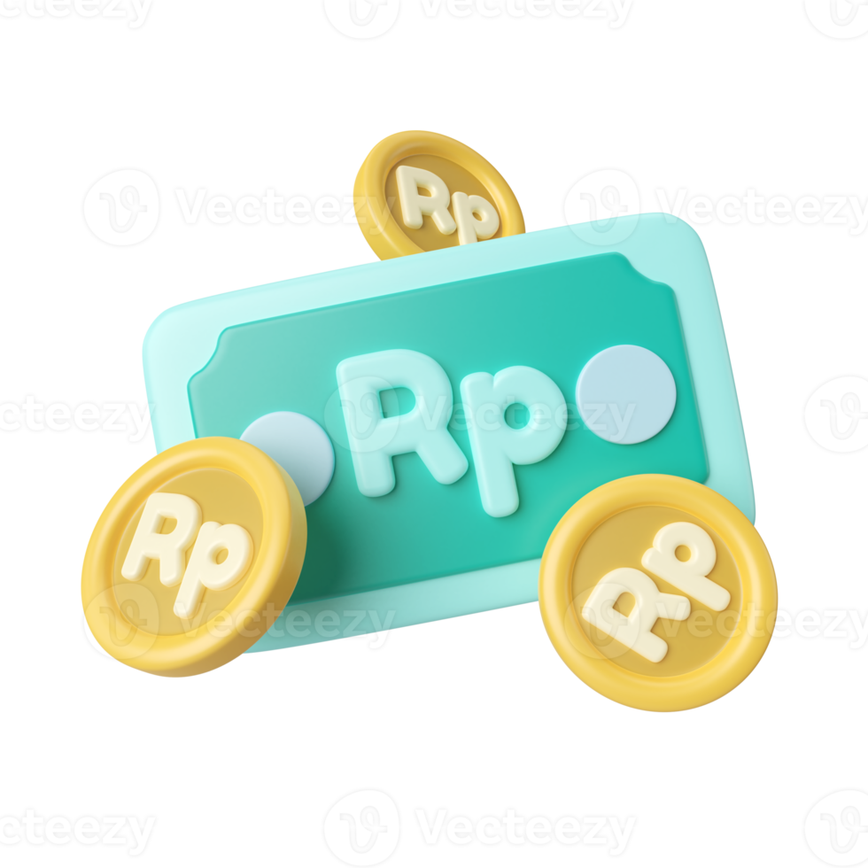 Rupiah Money 3D Illustration Icon png