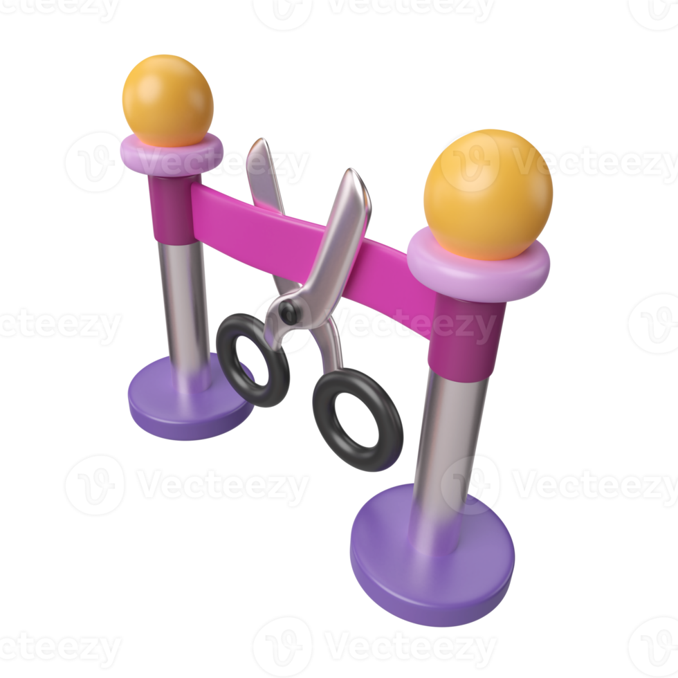 Grand Opening 3D Illustration Icon png