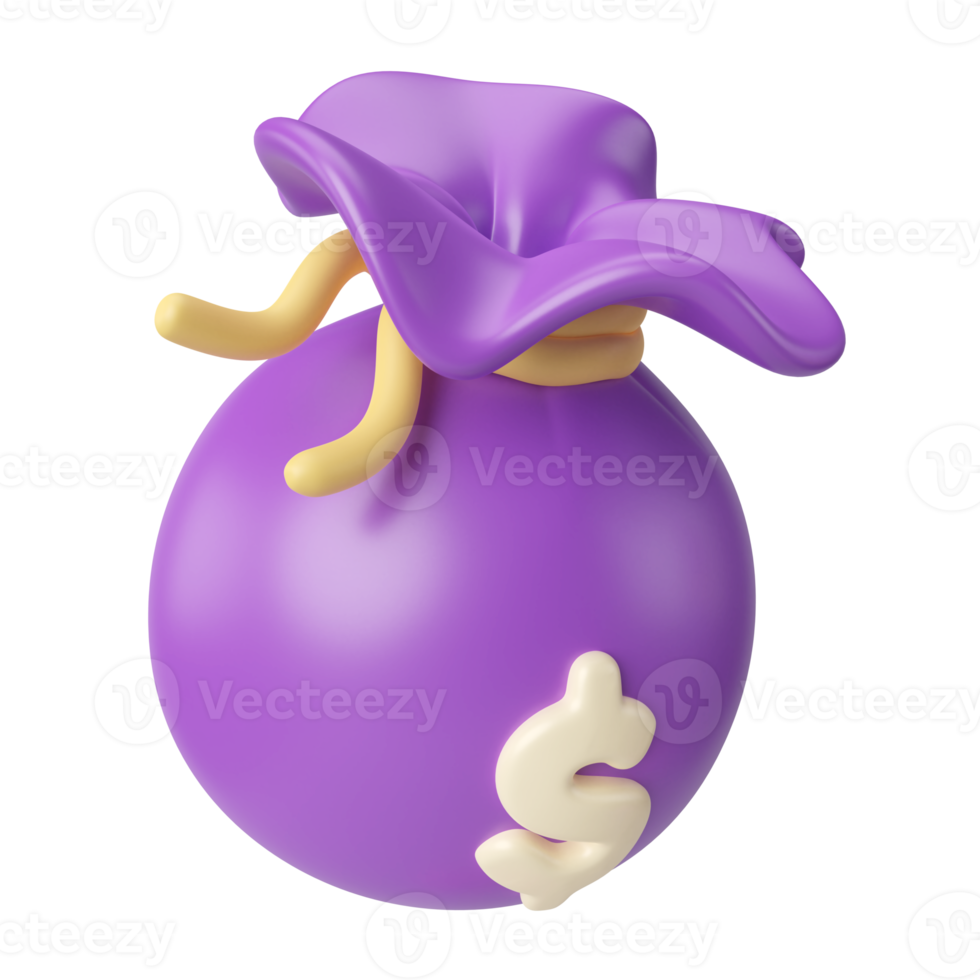 Money Bag 3D Illustration Icon png