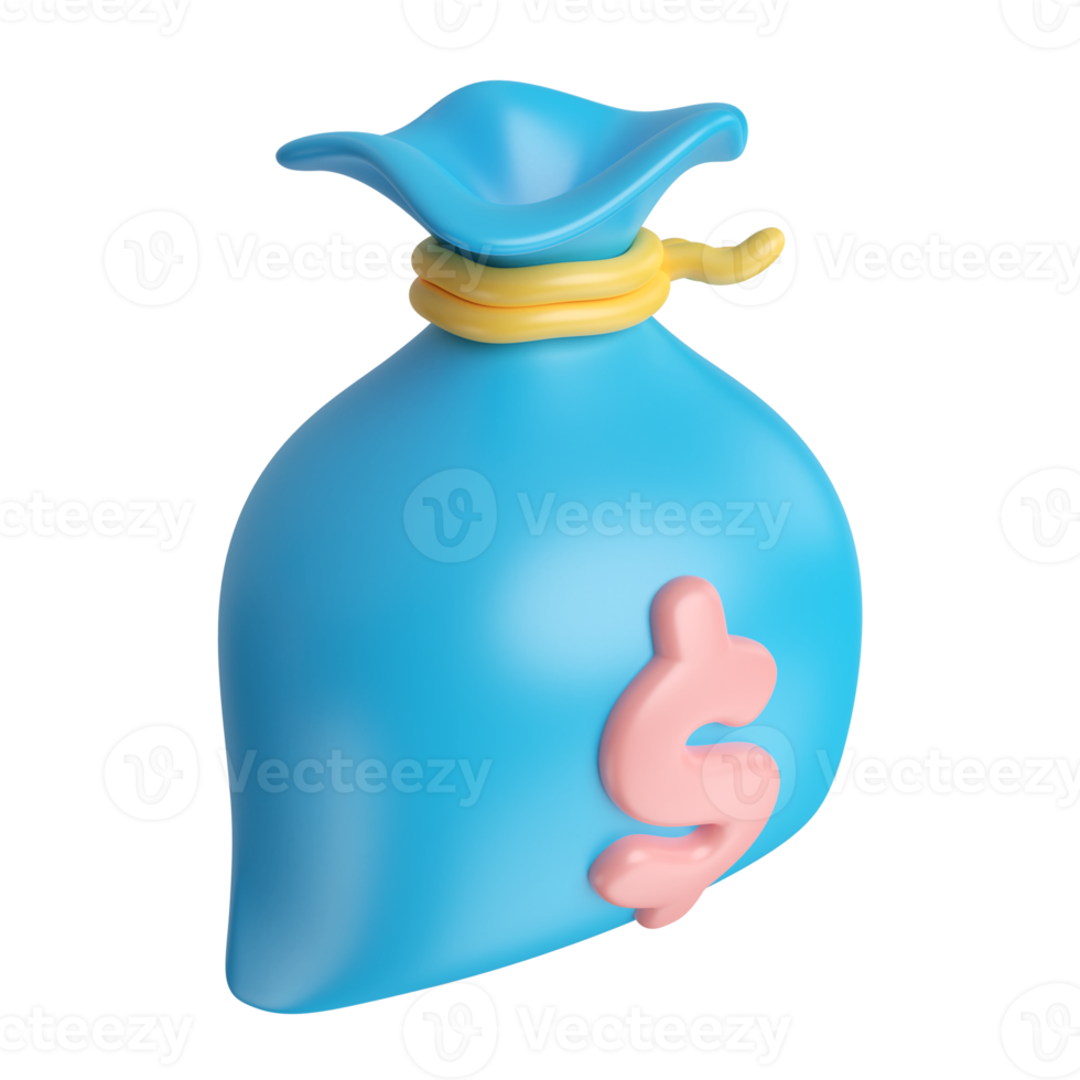 Money Bag 3D Illustration Icon png