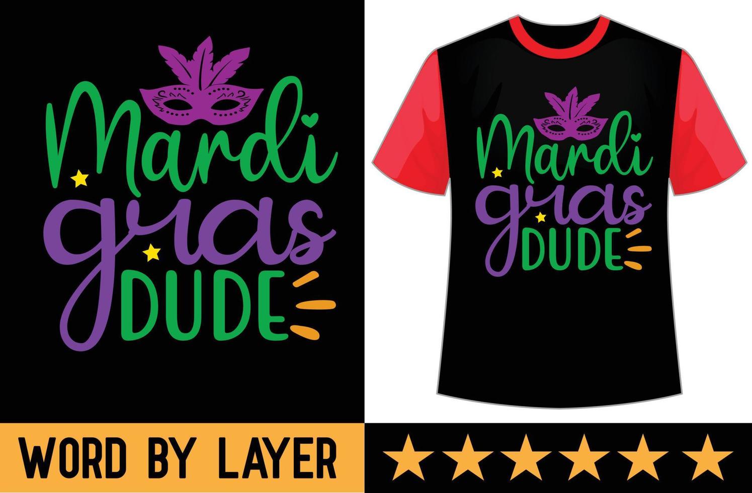 mardi gras tipo svg t camisa diseño vector