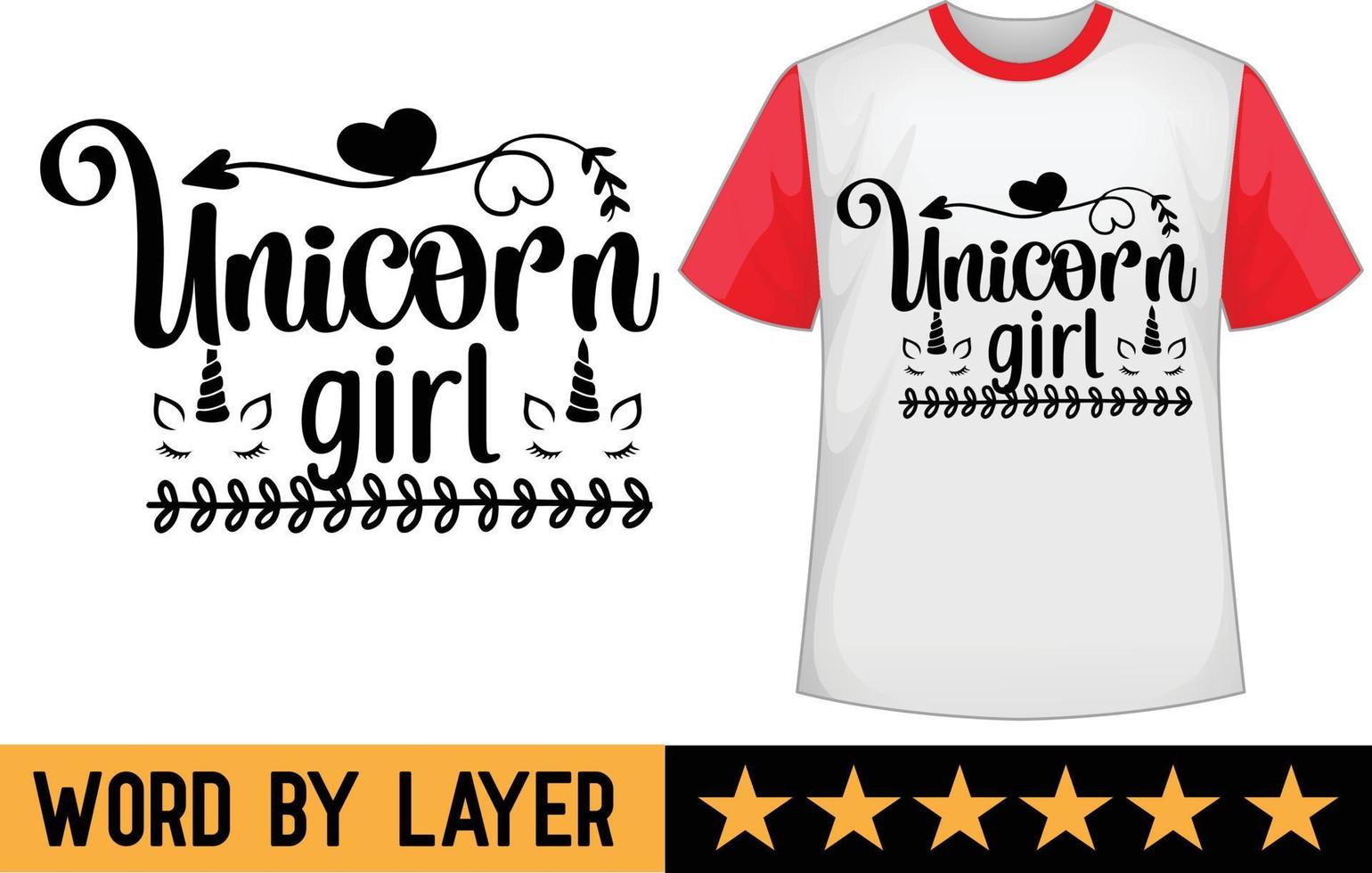 Unicorn girl svg t shirt design vector