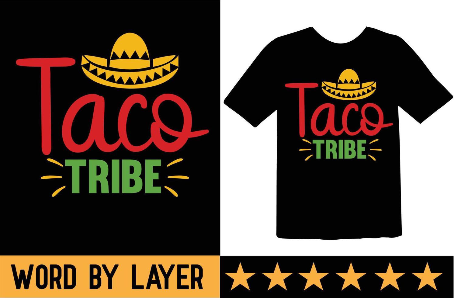 taco tribu svg t camisa diseño vector