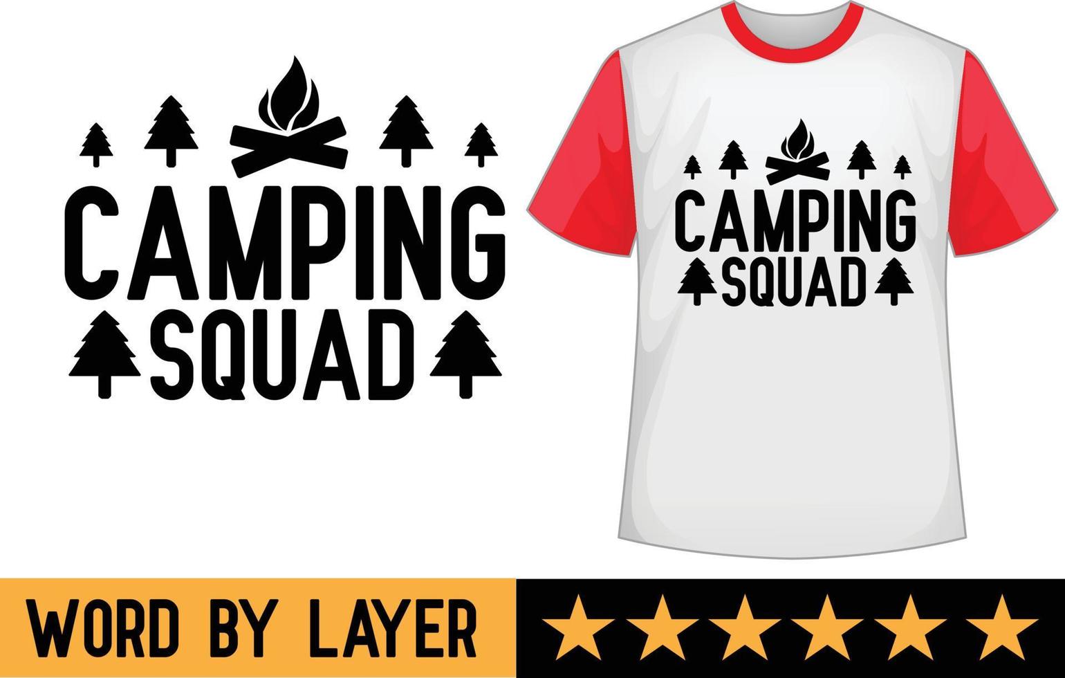 Camping squad svg t shirt design vector