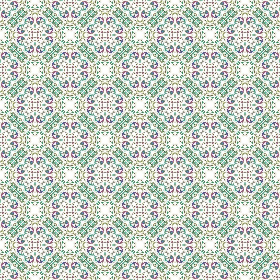 Decorative background made of small squares. The rich decoration of abstract patterns for construction of fabric or paper. vector