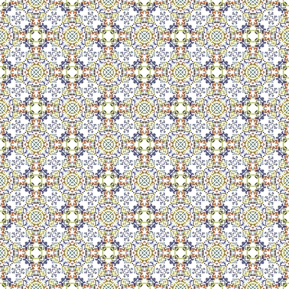 Decorative background made of small squares. The rich decoration of abstract patterns for construction of fabric or paper. vector