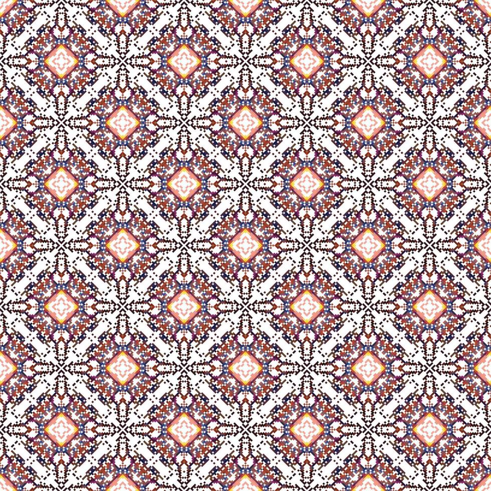 Decorative background made of small squares. The rich decoration of abstract patterns for construction of fabric or paper. vector