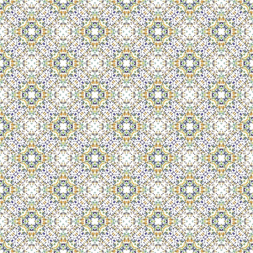 Decorative background made of small squares. The rich decoration of abstract patterns for construction of fabric or paper. vector