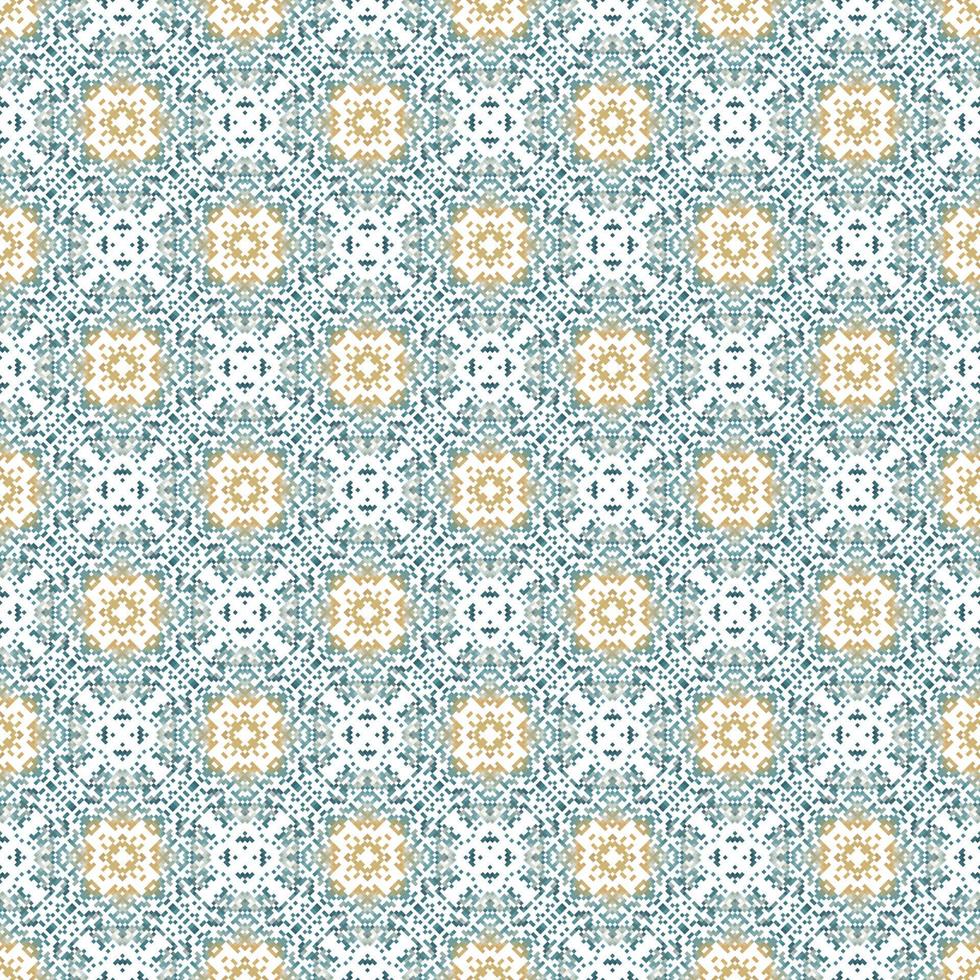 Decorative background made of small squares. The rich decoration of abstract patterns for construction of fabric or paper. vector