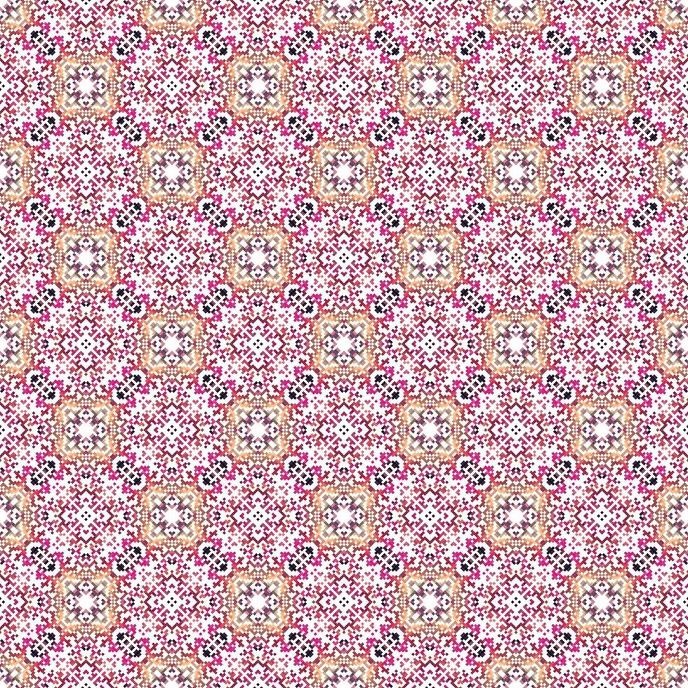 Decorative background made of small squares. The rich decoration of abstract patterns for construction of fabric or paper. vector