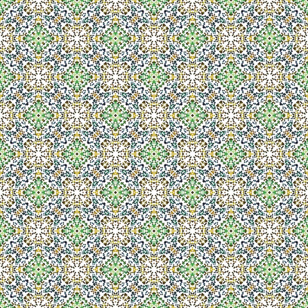 Decorative background made of small squares. The rich decoration of abstract patterns for construction of fabric or paper. vector