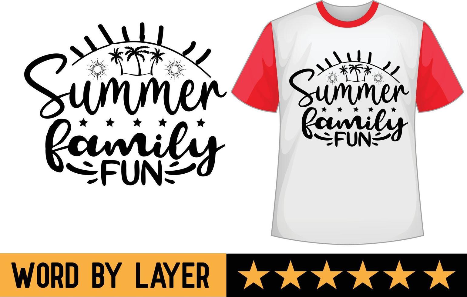 Summer family fun svg t shirt design vector
