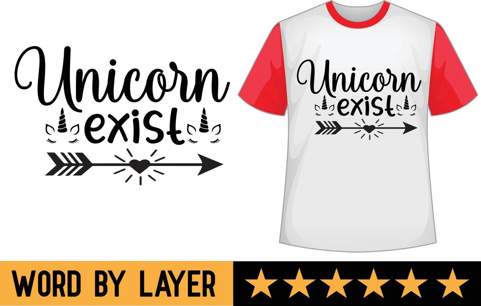 Unicorn exist svg t shirt design vector