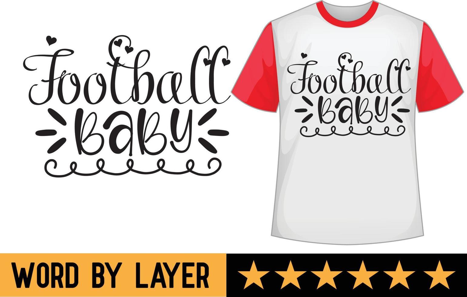 Football baby svg t shirt design vector