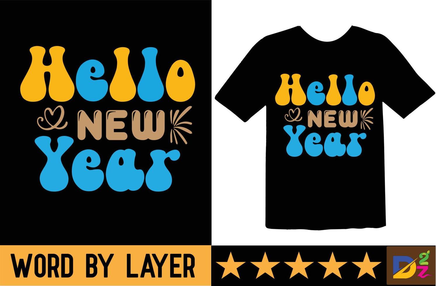 contento nuevo año svg t camisa diseño vector