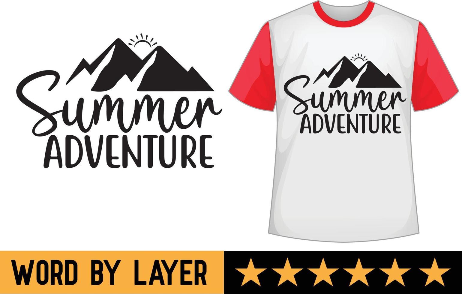 verano aventuras svg t camisa diseño vector