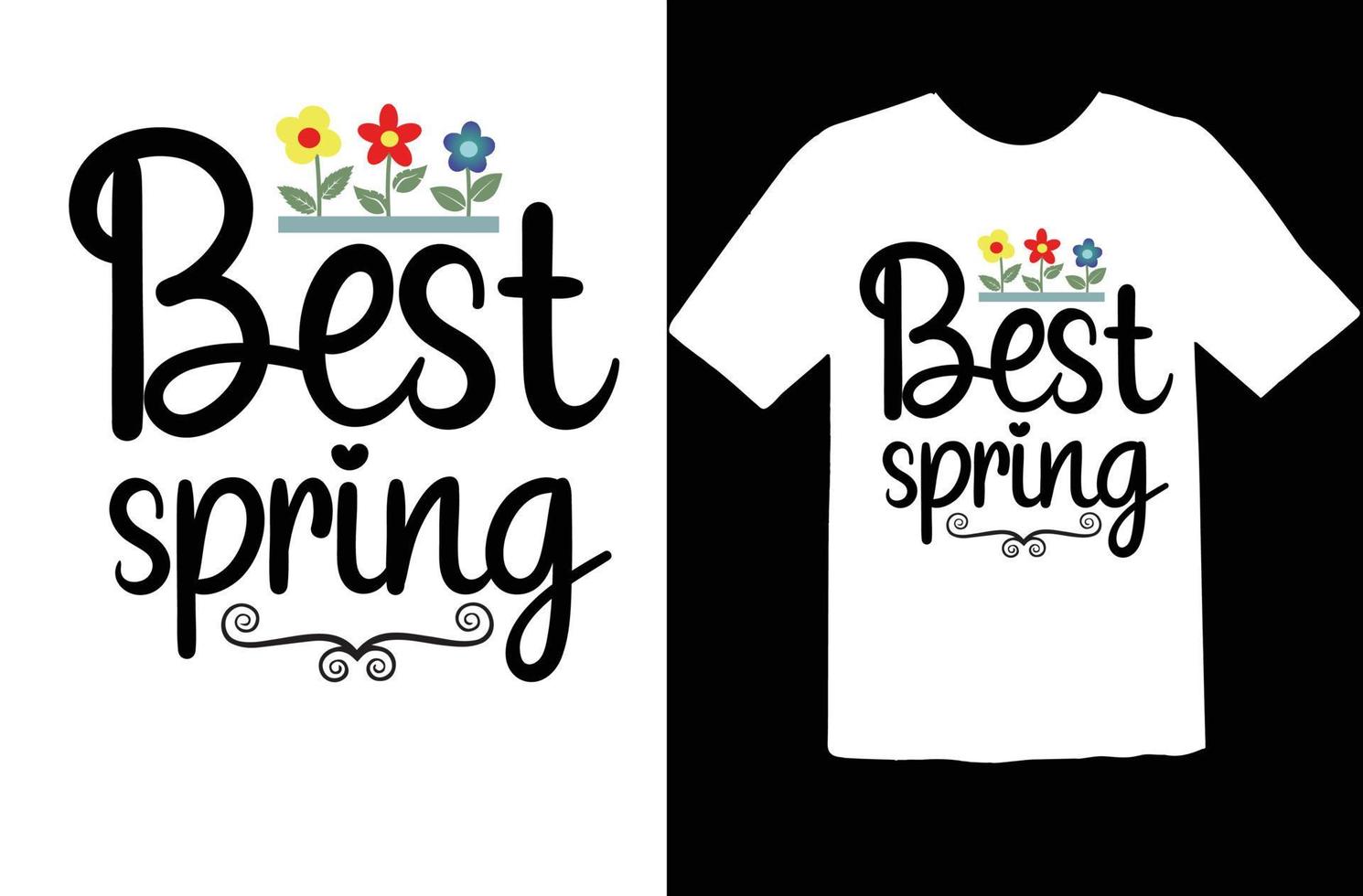 primavera svg t camisa diseño vector