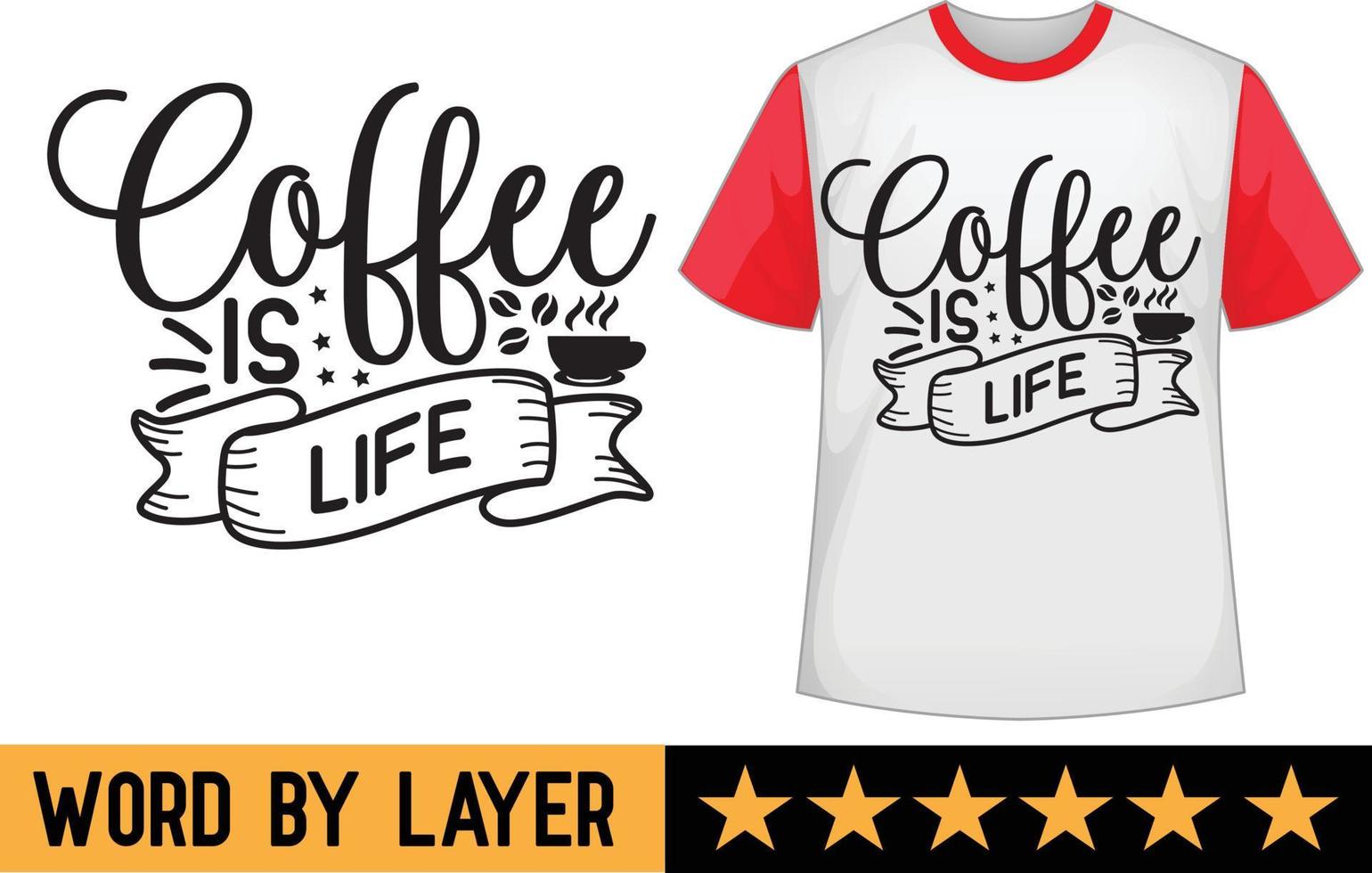 café svg t camisa diseño vector