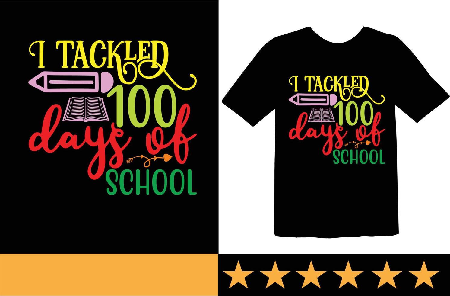 100 Day of school svg t shirt design vector