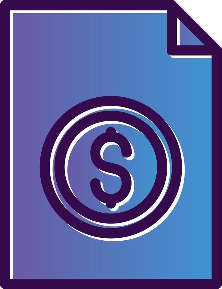 File Invoice Dollar Vector Icon Design
