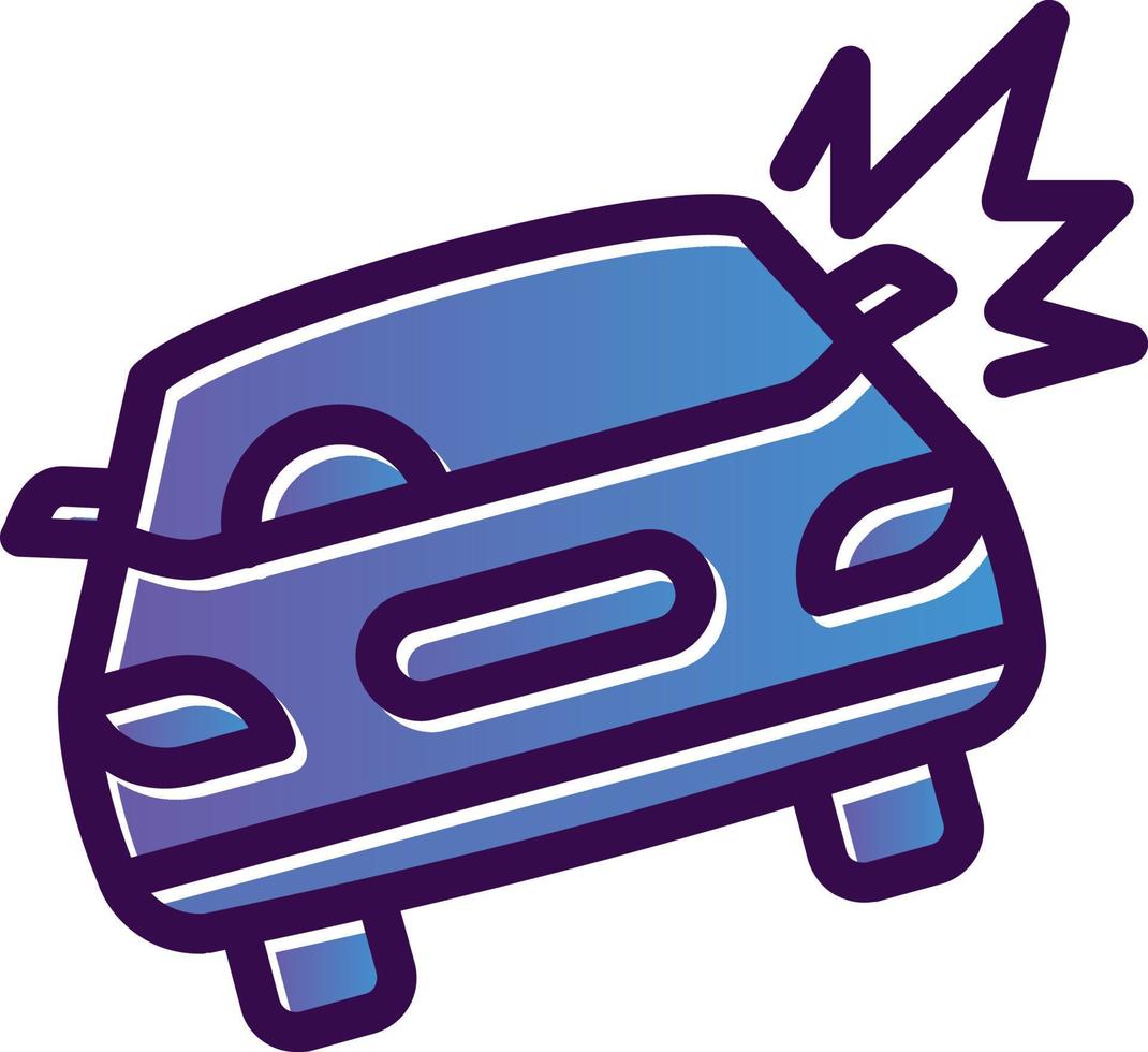 diseño de icono de vector de accidente de coche