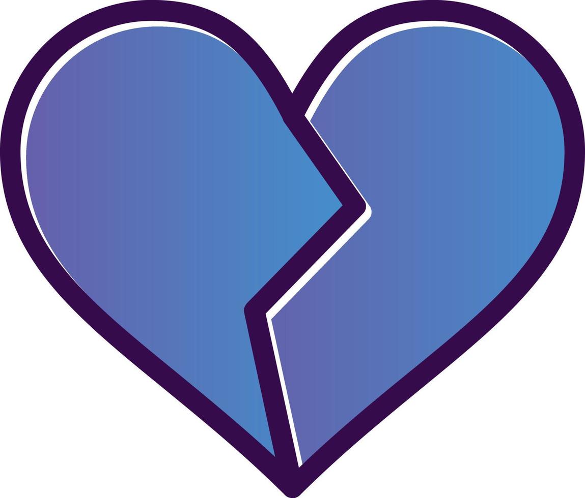 Heart Broken Vector Icon Design