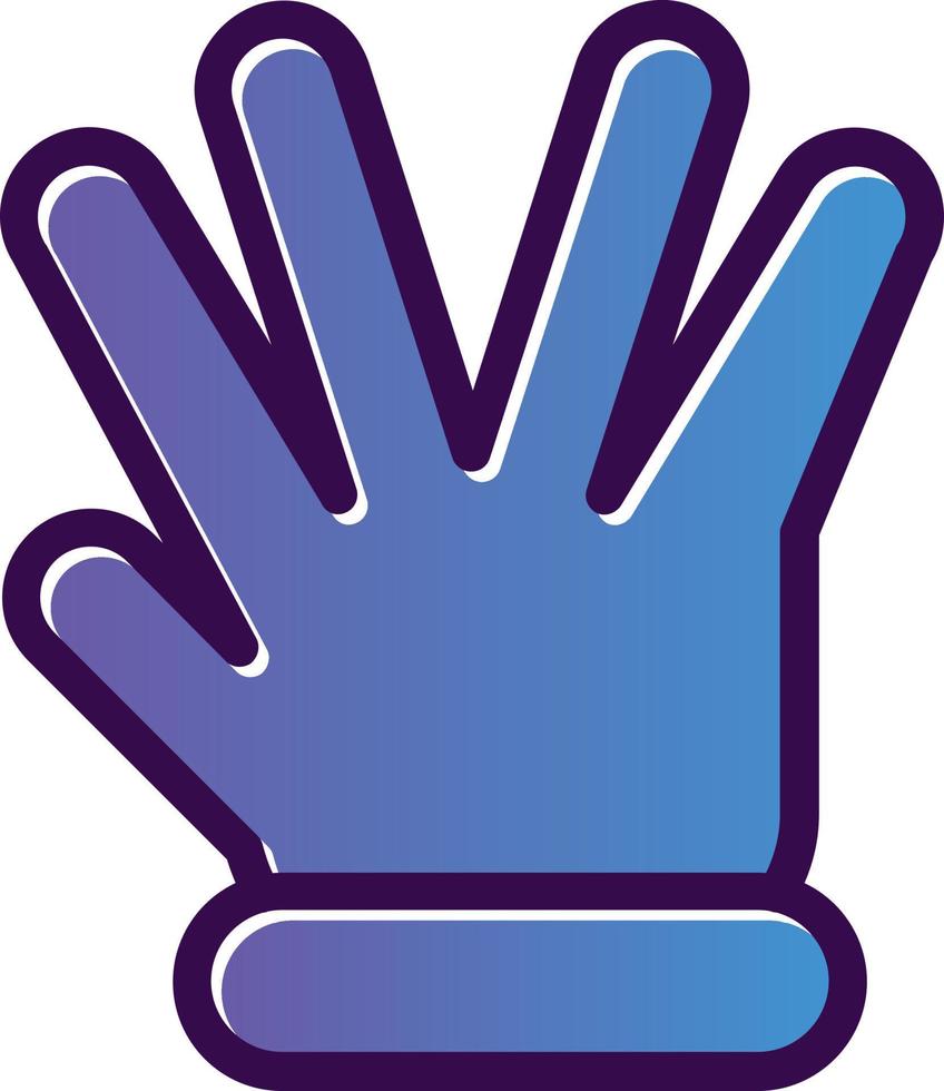 Hand Spock Vector Icon Design