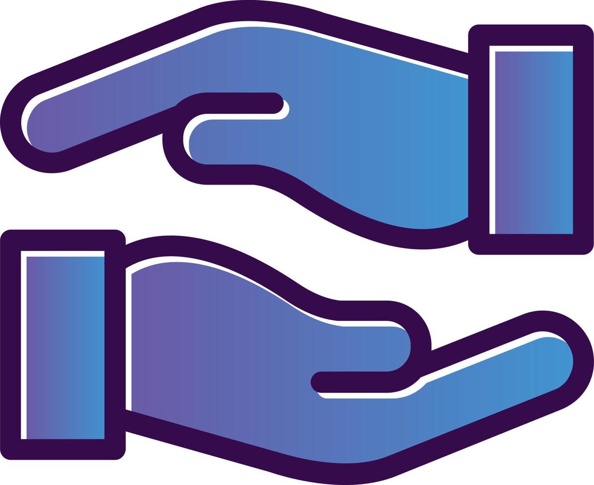 Hands Helping Vector Icon Design