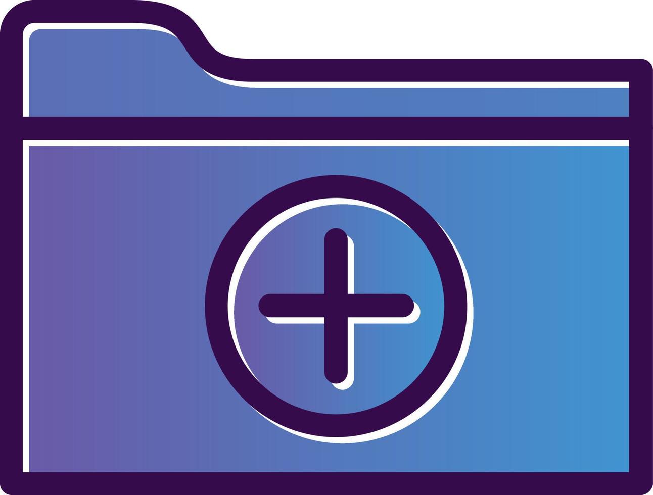Folder Plus Vector Icon Design