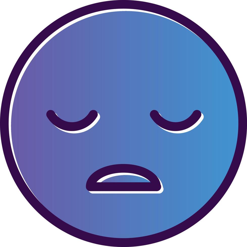 Frown Open Vector Icon Design