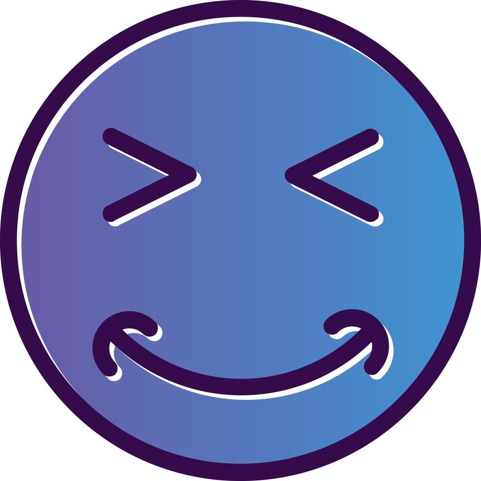 diseño de icono de vector de estrabismo de sonrisa