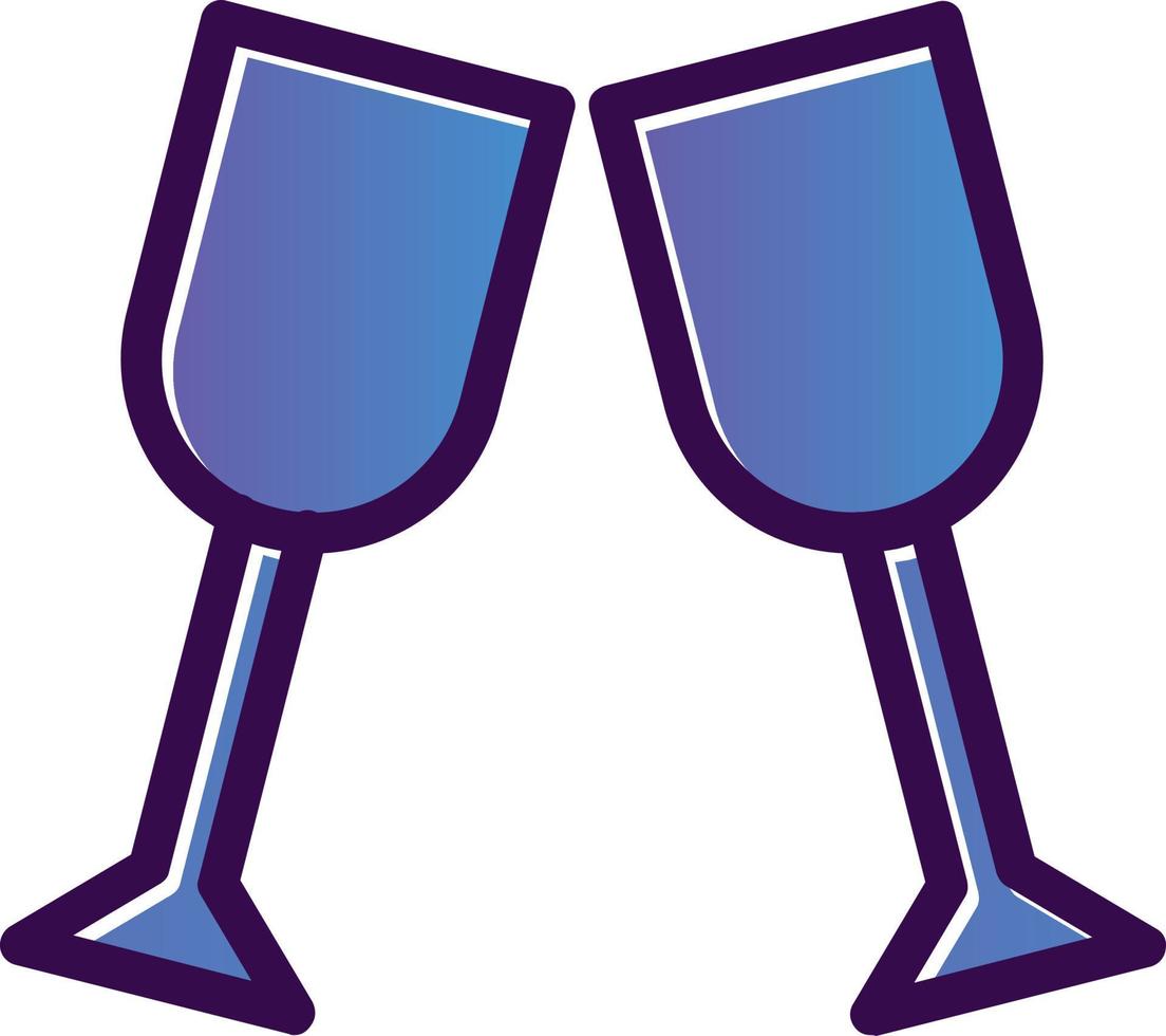 Glass Cheers Vector Icon Design