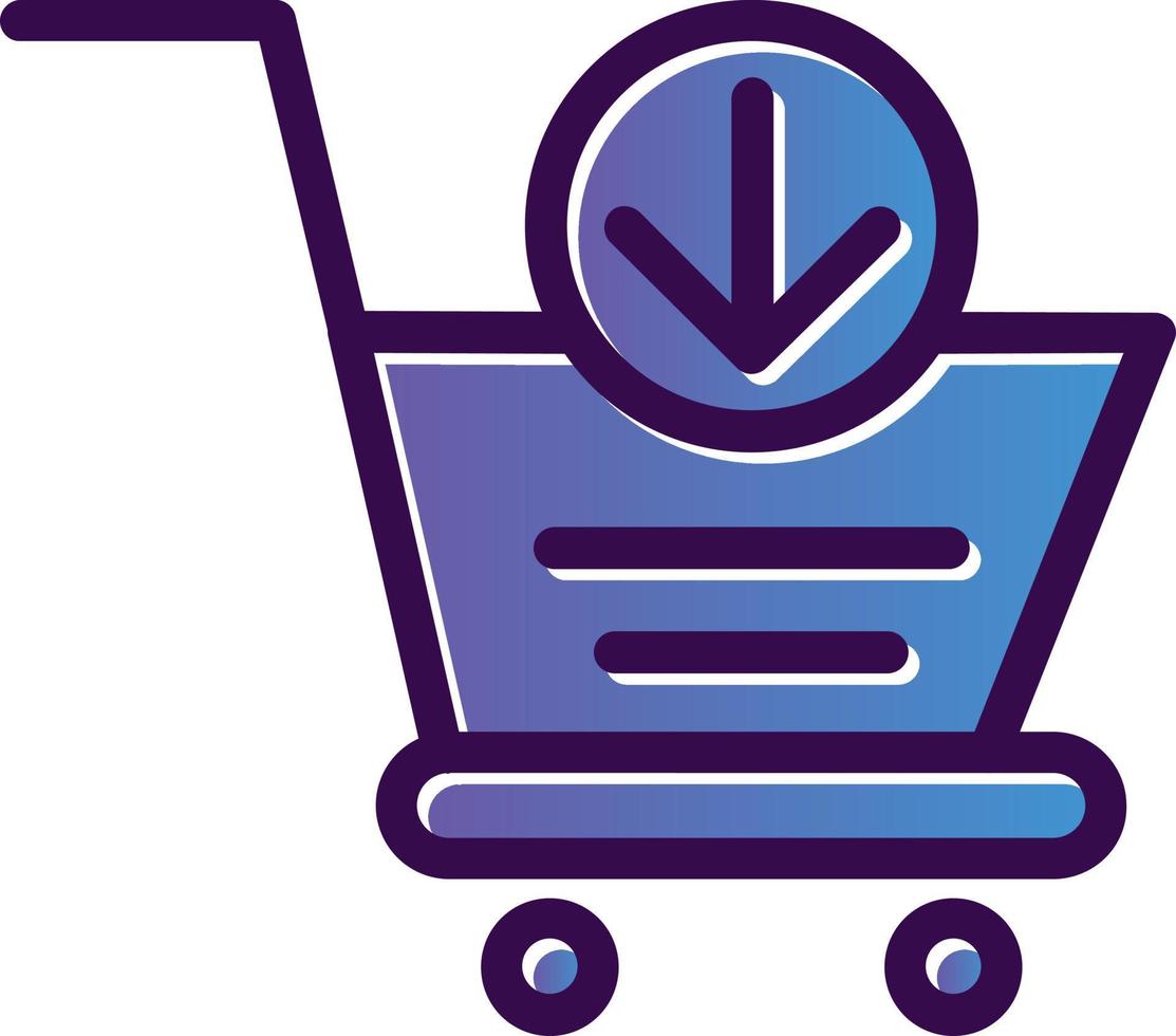 Cart Arrow Down Vector Icon Design