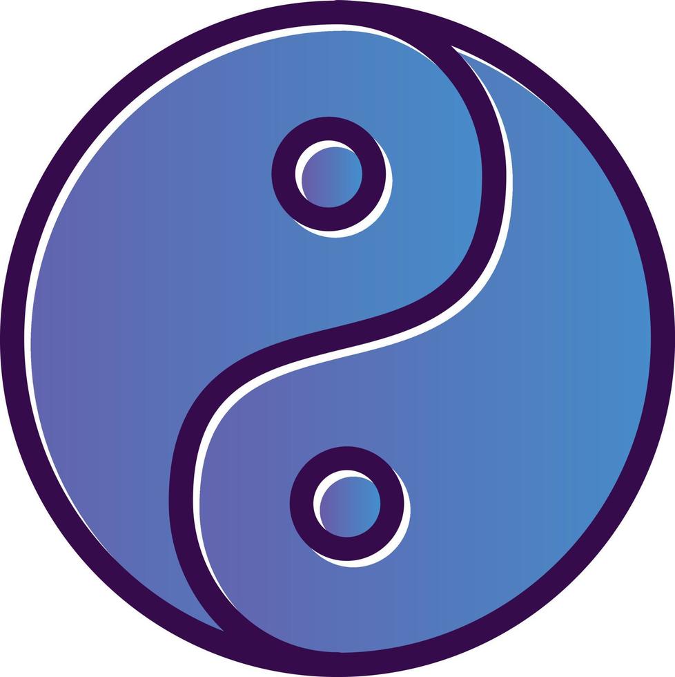 Yin Yang Vector Icon Design