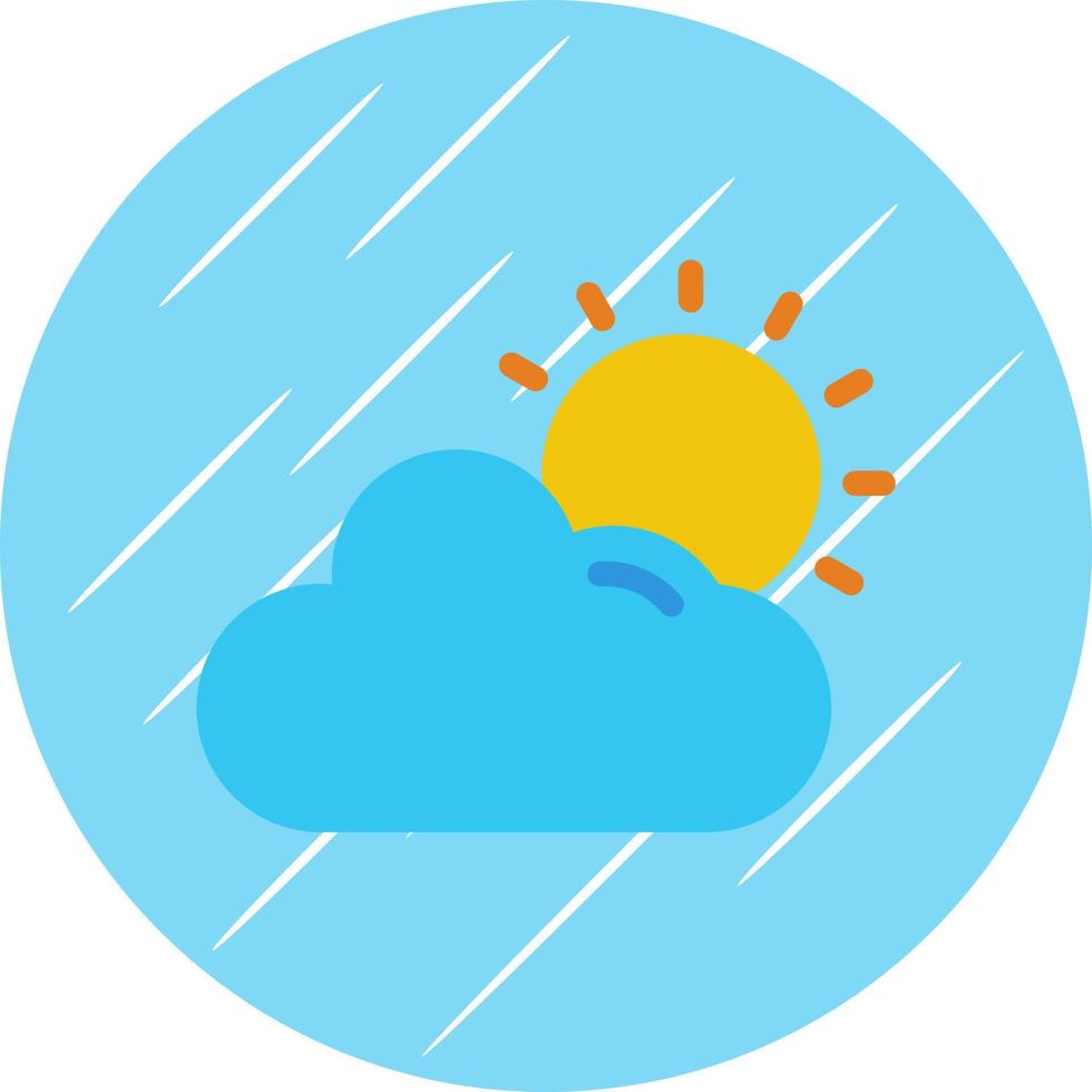 Cloud Sun Vector Icon Design