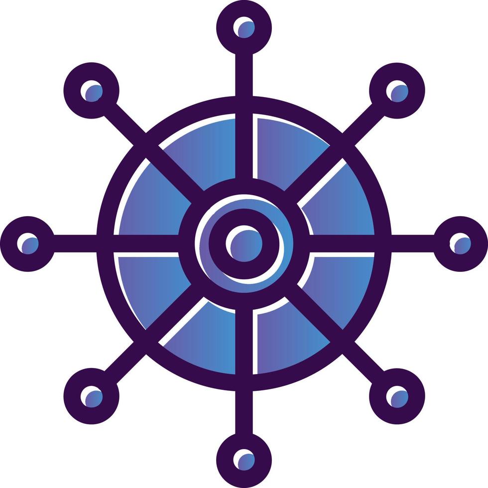 Dharmachakra Vector Icon Design