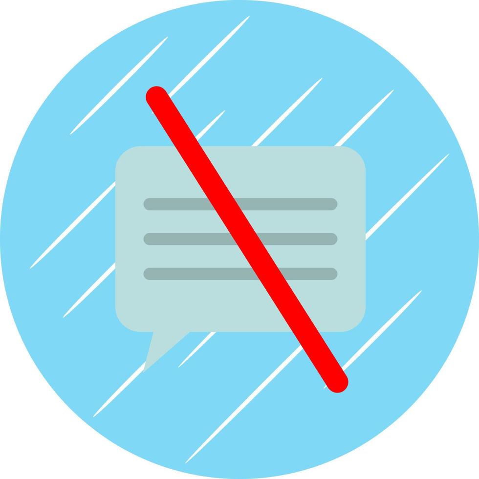 Comment Slash Vector Icon Design