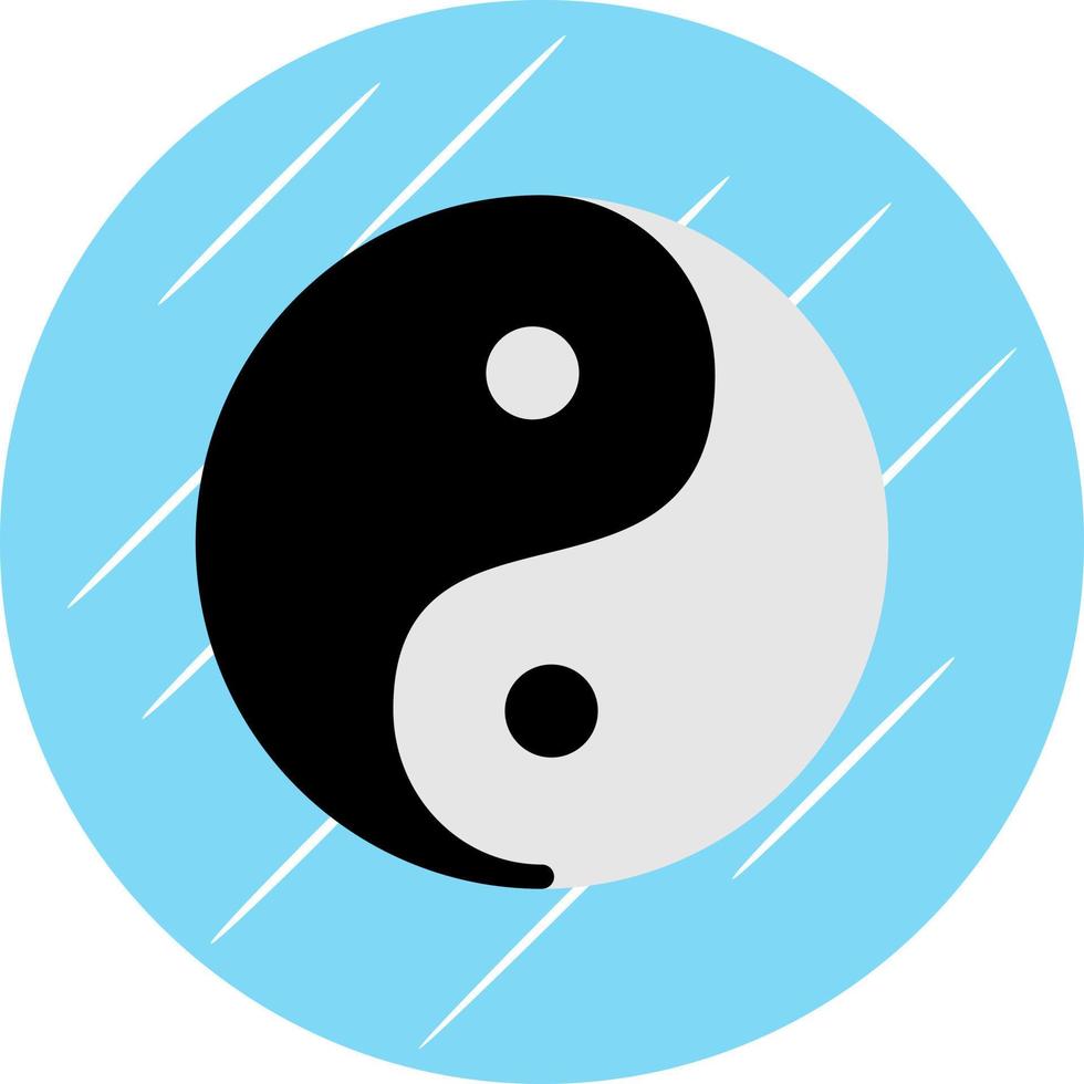 Yin Yang Vector Icon Design