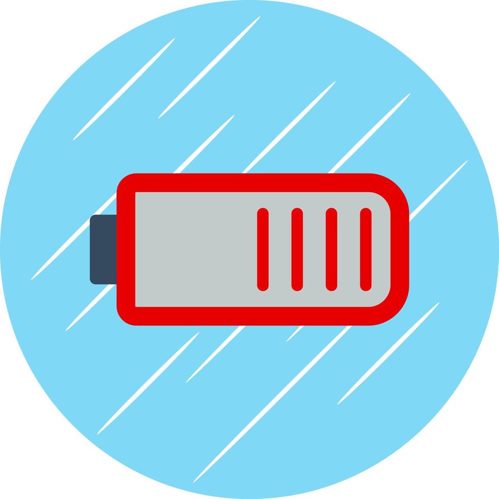 Battery Quarter Vector Icon Design