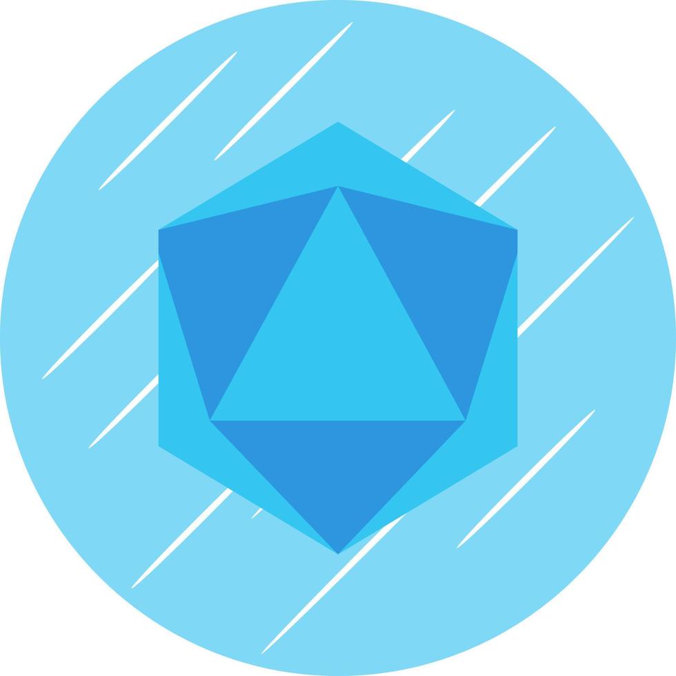 Dice D20 Vector Icon Design